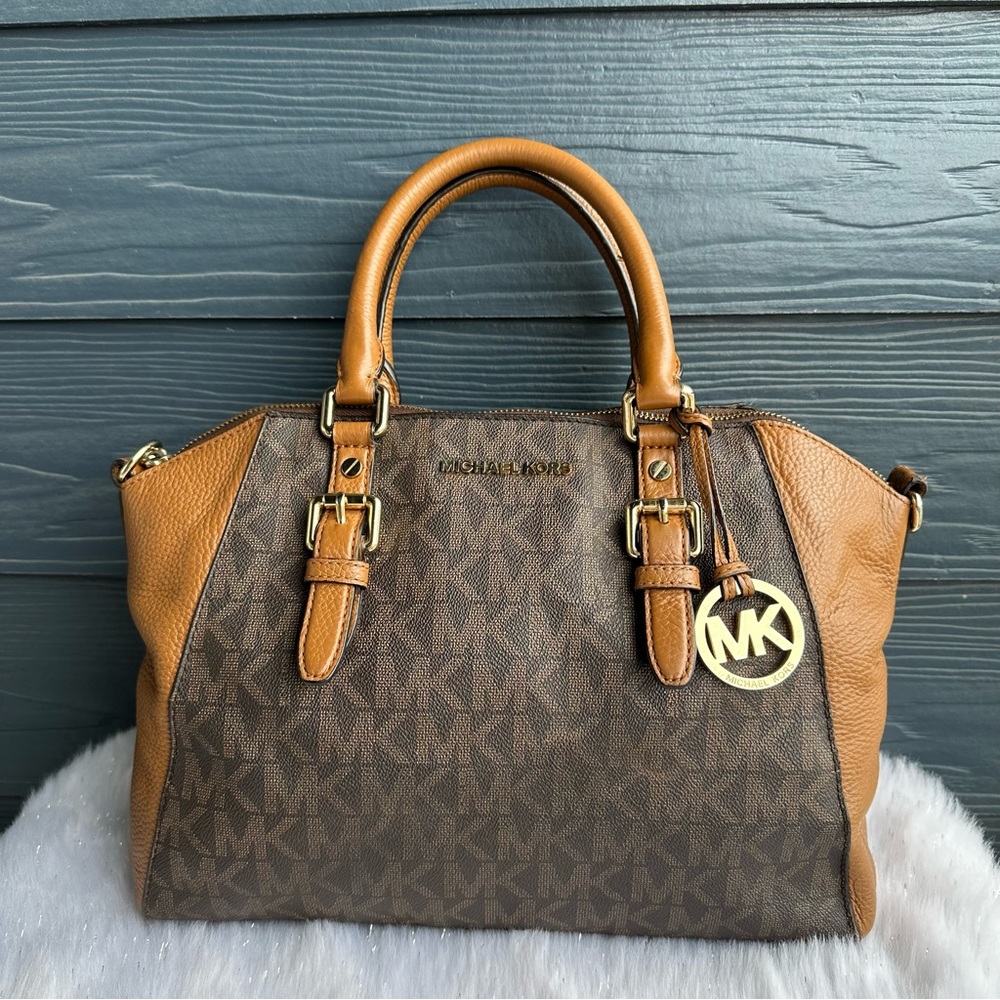 Michael Kors Selma Brown Signature Tote Bag